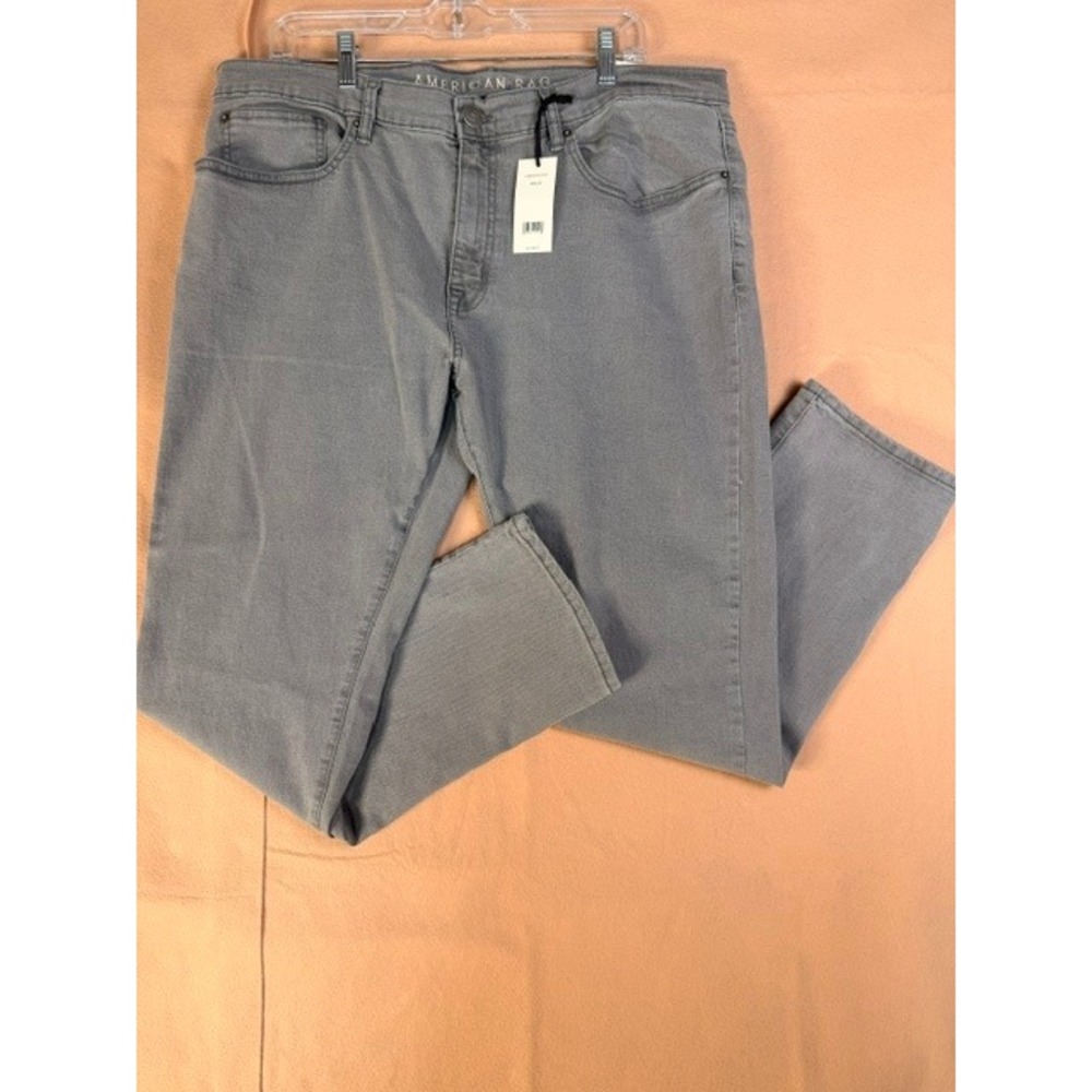 American Rag Mens 38x30 Gray Slim Fit Comfort Stretch Jeans NWT